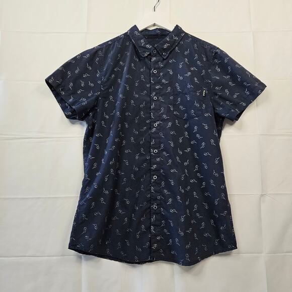 Molokai Surf Co. Men's Sunglasses Blue White Button Down Shirt AOP Size Medium - Picture 1 of 8